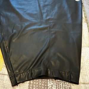 Zara fake leather midi skirt